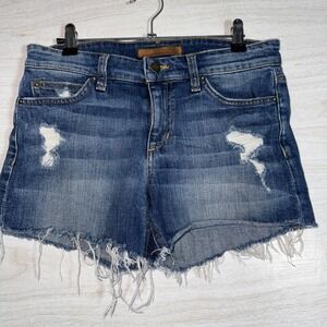 Joe's Jeans Womens The Ozzie 4" Cut Off Shorts Size 27 Med Wash Raw Hem